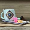 Artistic Handcrafted Ceramic Mug - Dot Art Pattern, Panah Model