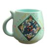 Artistic Handcrafted Ceramic Mug - Dot Art Pattern, Romina Model