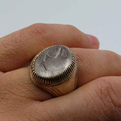 Persian Dur-e Najaf Silver Ring For Men Elegance Ahad