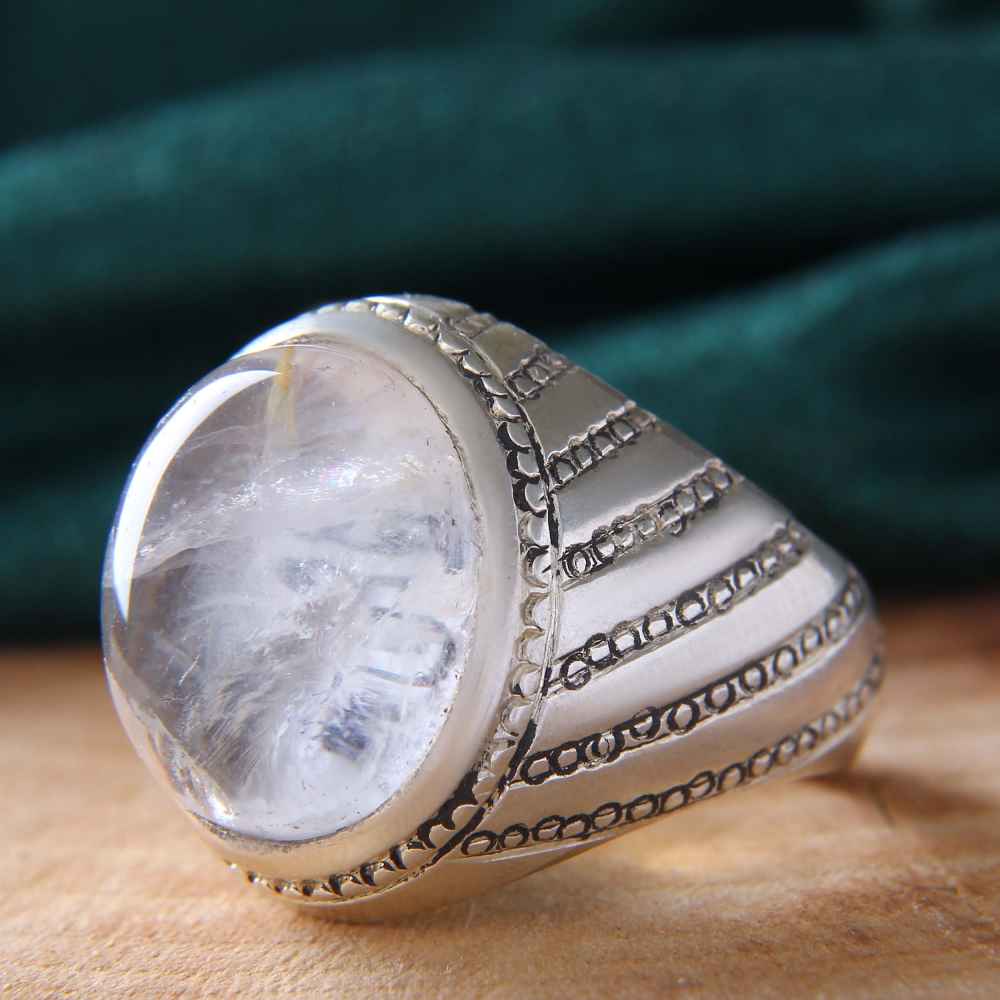 Persian Dur-e Najaf Silver Ring For Men Elegance Ahmad