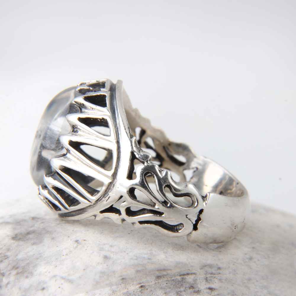 Persian Dur-e Najaf Silver Ring For Men Elegance Alborz