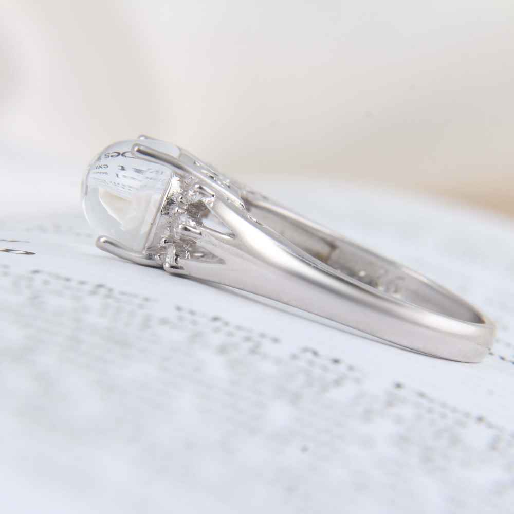 Dur-e Najaf Silver Ring For Women Engagement Bliss Hoora