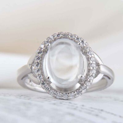 Dur-e Najaf Silver Ring For Women Engagement Bliss Lina