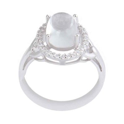 Dur-e Najaf Silver Ring For Women Engagement Bliss Lina