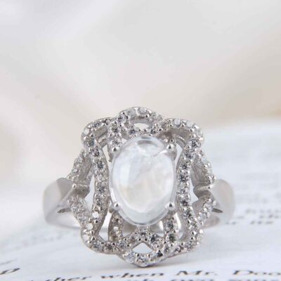 Dur-e Najaf Silver Ring For Women Engagement Bliss Mona