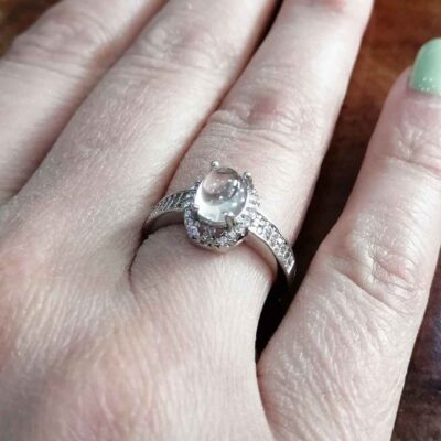 Dur-e Najaf Silver Ring For Women Engagement Bliss Tara