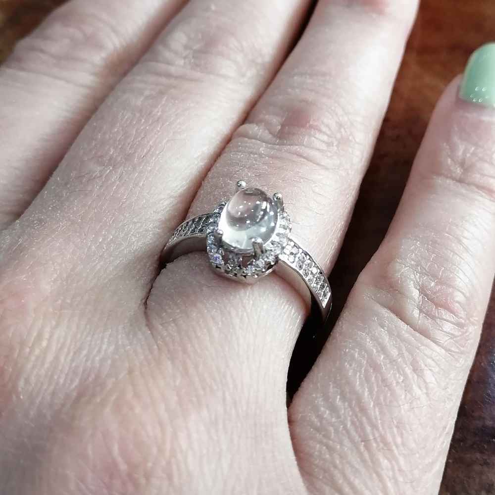Dur-e Najaf Silver Ring For Women Engagement Bliss Tara