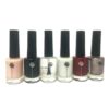 Halal Nail Polish Glossy & Glitter Finish and Breathable Chic Colors (6x)