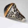 Persian Hematite Silver Ring Hadid Gemstone for Men Farhad