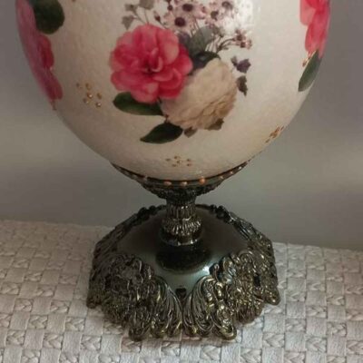 Persian Decorative Hand Painted Ostrich Egg Shell – Gol