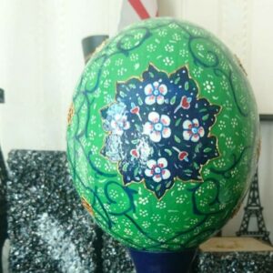 Hand Painted Ostrich Egg Shell Model Tazhib