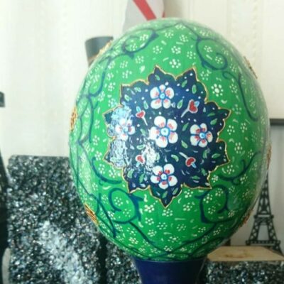 Persian Decorative Hand Painted Ostrich Egg Shell – Tazhib