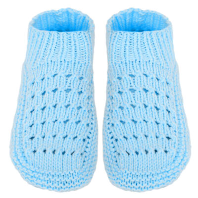 Crochet Slippers for Women Acrylic fiber Knitted Sky Blue
