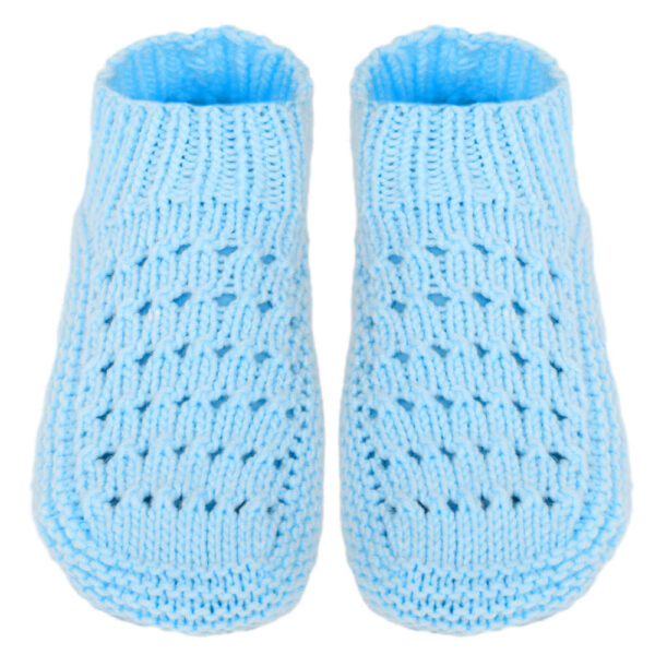 Crochet Slippers for Women Acrylic fiber Knitted Sky Blue