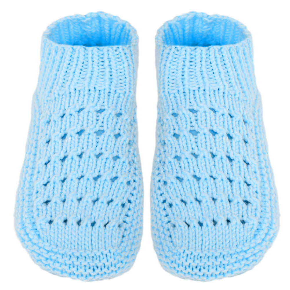 Crochet Slippers for Women Acrylic fiber Knitted Sky Blue