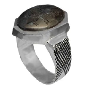 Islamic Hadid Men's Silver Ring Model Hirz