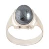 Islamic Hematite Silver Ring Hadid Gemstone for Men Mehrab