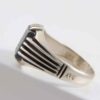 Islamic Hematite Silver Ring Hadid Gemstone for Men Milad