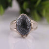 Islamic Hematite Silver Ring Hadid Gemstone for Men Raya
