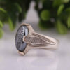 Islamic Hematite Silver Ring Hadid Gemstone for Men Raya