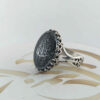 Islamic Hematite Silver Ring Hadid Gemstone for Men Vaman Yataqalah