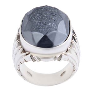 Islamic Hadid Men's Silver Ring Model Ziba