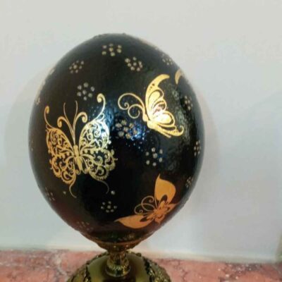 Islamic Decorative Hand Painted Ostrich Egg Shell – Char Qul