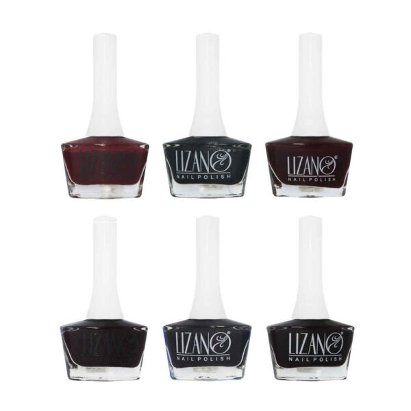 Halal Nail Polish Glossy Finish and Breathable Dark Colors (6x)