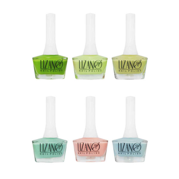 Halal Nail Polish Glossy Finish and Breathable Nature Colors (6x)