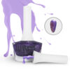 Halal Nail Polish Glitter Finish and Breathable Violet Colors (6x)