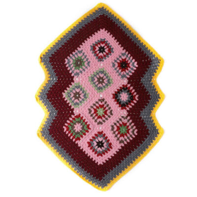 Handwoven Boho Macrame Floor Rug – Torkaman Pattern