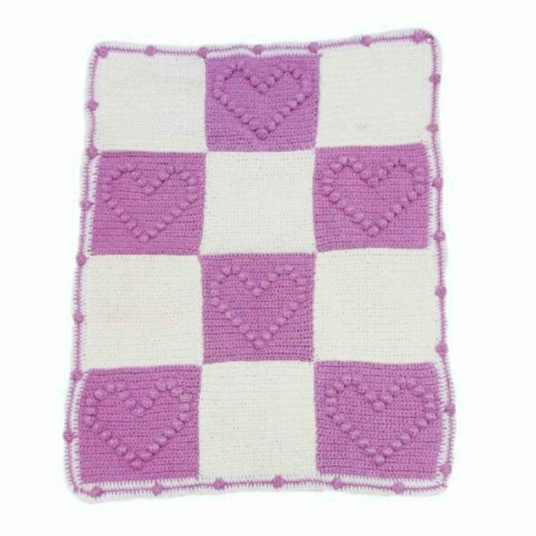 Handwoven Boho Macrame Floor Rug – Heart Pattern