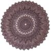 Handwoven Boho Macrame Floor Rug – Sun Flower Design