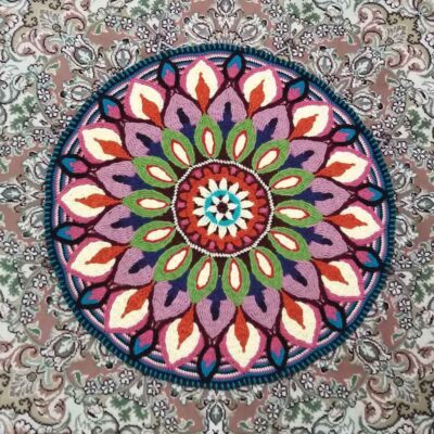 Handwoven Boho Macrame Floor Rug – Kokab Pattern