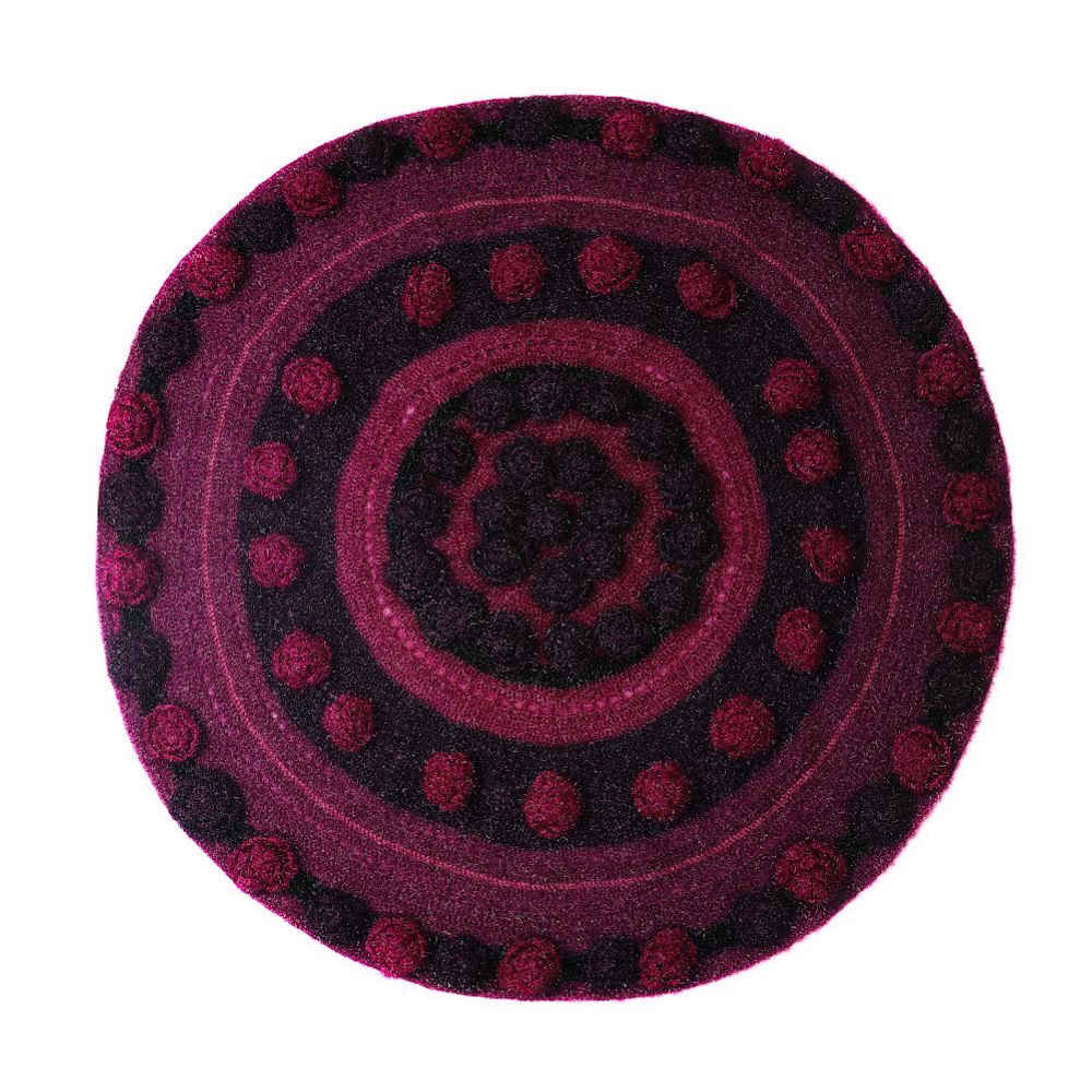 Handwoven Boho Macrame Floor Rug – Rose Pattern