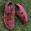 Men's Natural Leather Sandals Model Tondar