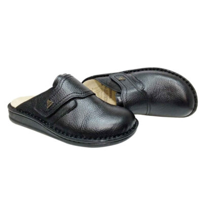Nalain Mules Islamic Style with Real Leather for Men Black