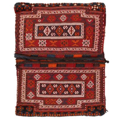 Vintage Persian Saddle Bag – Handwoven & Second-Hand Tōbrag – Sorkh