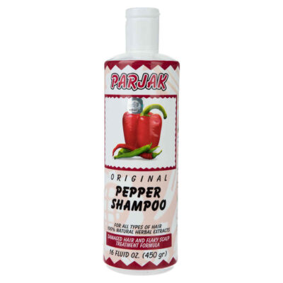 Parjak Pepper Shampoo for All Hair Types – Stimulates Scalp & Hair Growth 450 ml (Pack of 4)