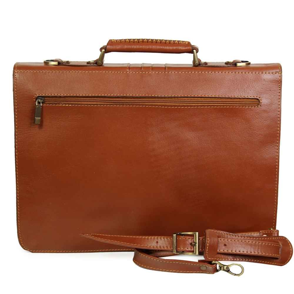 Persian Genuine Leather Briefcase Model Emad ShopiPersia
