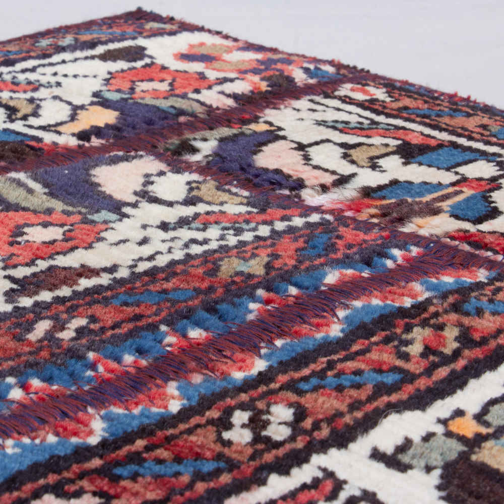 Vintage Persian Hand-Knotted Patchwork Carpet Bakhtiar