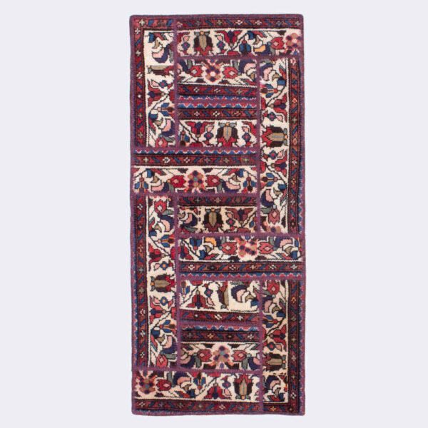 Vintage Persian Hand-Knotted Patchwork Carpet Bakhtiar