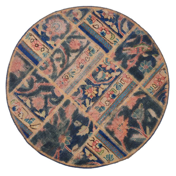 Vintage Persian Hand-Knotted Patchwork Carpet Bita