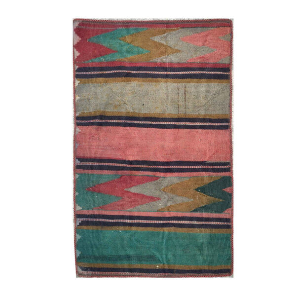 Persian Patchwork Kilim Rug Handwoven Diamond