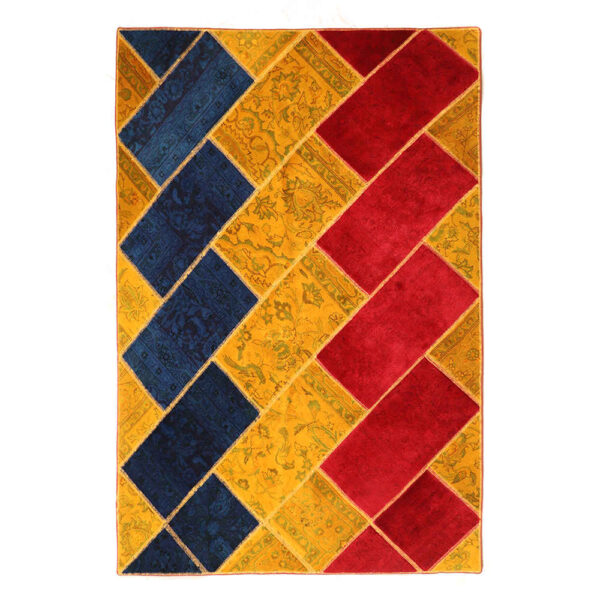 HandKnotted Persian Patchwork Collage Rug Elham ShopiPersia