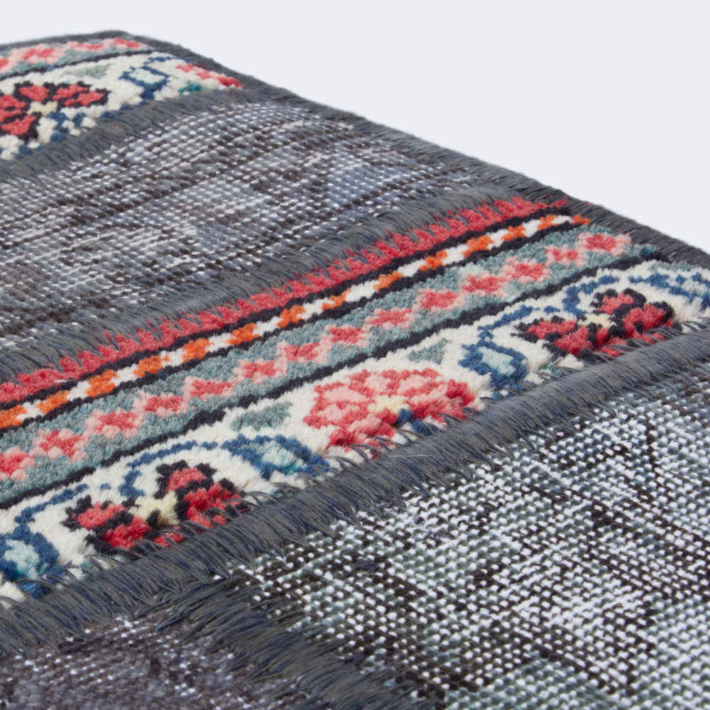 Vintage Persian Hand-Knotted Patchwork Carpet Farhan