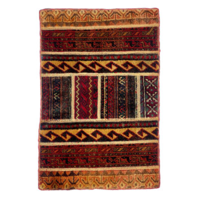 Vintage Persian Hand-Knotted Patchwork Carpet Forogh