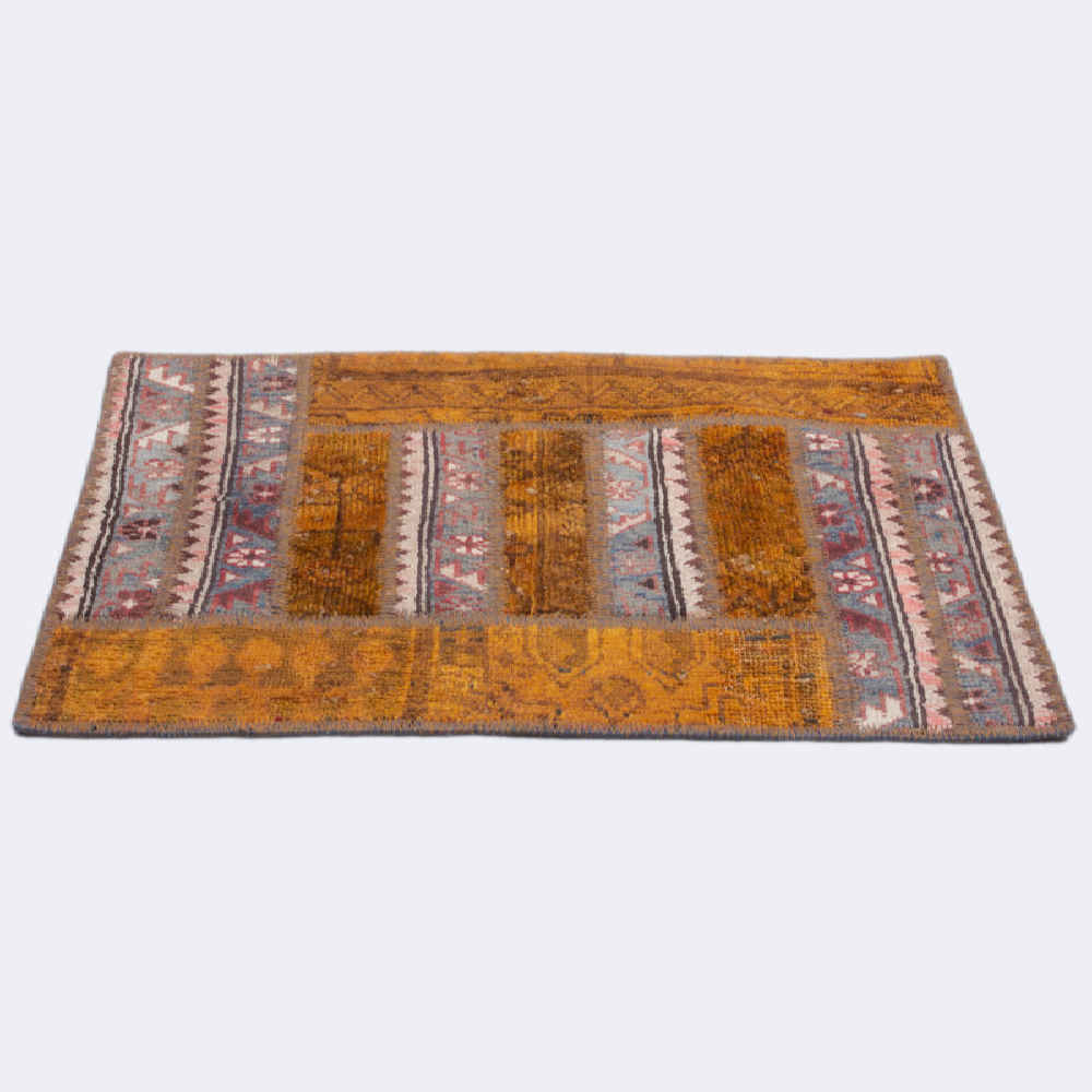 Vintage Persian Hand-Knotted Patchwork Carpet Jahan