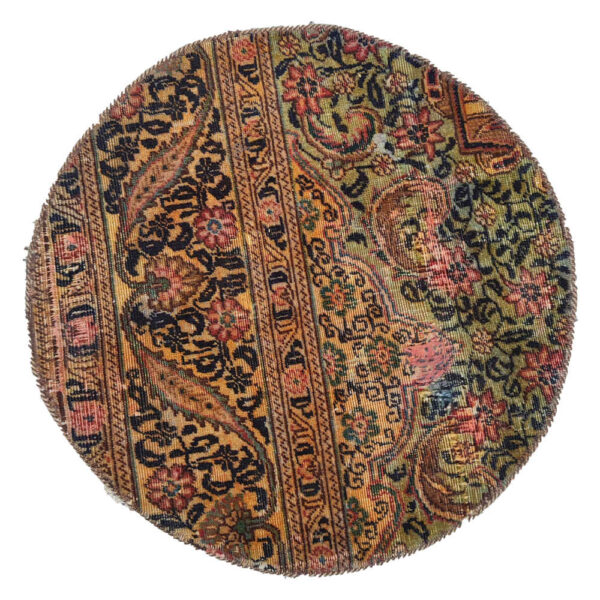 Vintage Persian Hand-Knotted Patchwork Carpet Laya