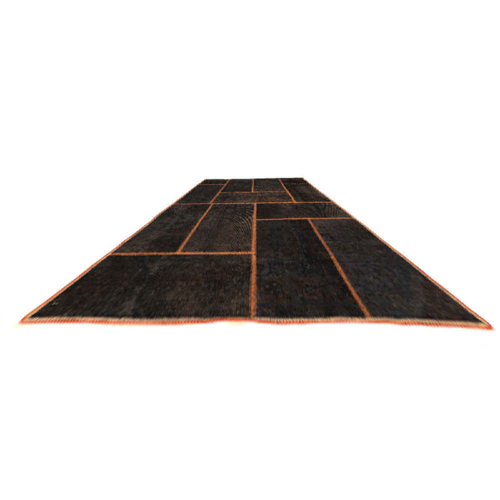 Vintage Persian Hand-Knotted Patchwork Carpet Vina